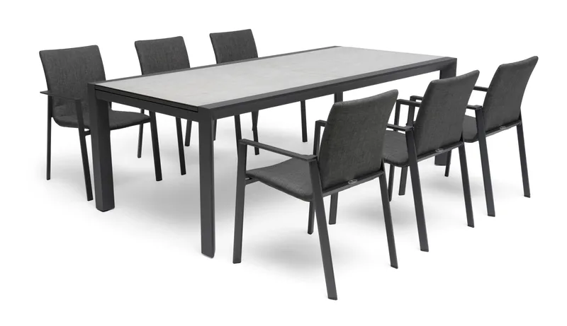 Hillerstorp Borgdala utebord 220/340 x 107 x H75,5 cm - Grå - Hagemøbler & utemiljø - Hagebord - Spisebord ute