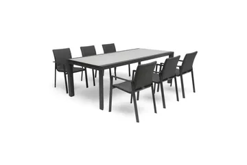 Hillerstorp Borgdala utebord 220/340 x 107 x H75,5 cm - Grå - Hagemøbler & utemiljø - Hagebord - Spisebord ute