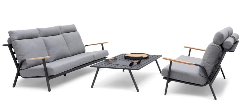 Hillerstorp Kungshult utebord 81 x 140 cm grå - Hagemøbler & utemiljø - Hagebord - Sidebord utendørs