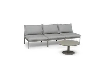 Hillerstorp Näsby sofabord utendørs Ø80 cm sand - Sand - Hagemøbler & utemiljø - Hagebord - Loungebord & Sofabord utendørs