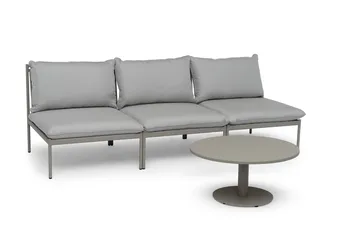 Hillerstorp Näsby sofabord utendørs Ø80 cm sand - Sand - Hagemøbler & utemiljø - Hagebord - Loungebord & Sofabord utendørs