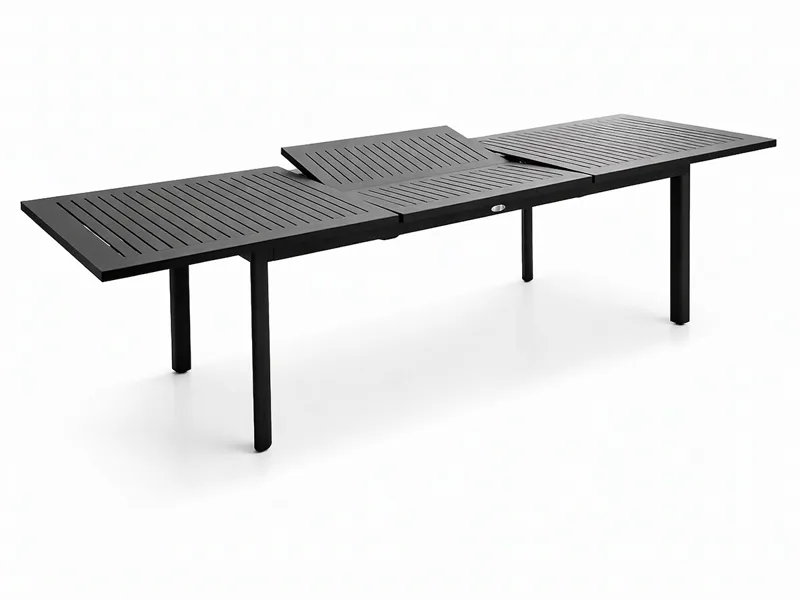Hillerstorp Nydala utebord 96 x 200/280 cm svart - Svart - Hagemøbler & utemiljø - Hagebord - Spisebord ute