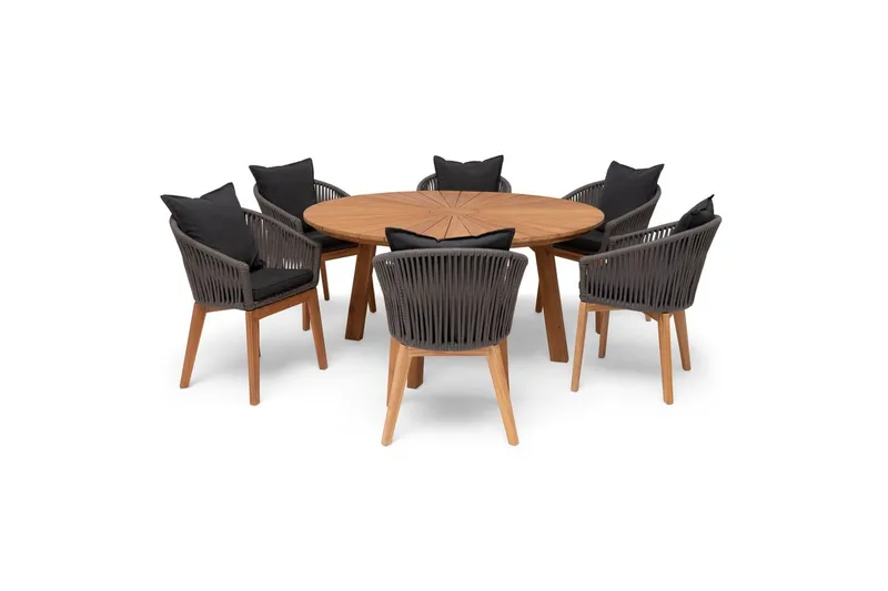 Hillerstorp Ringsjö utebord Ø150 cm - Brun - Hagemøbler & utemiljø - Hagebord - Spisebord ute