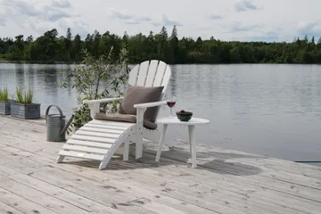 Hillerstorp Tennessee sidebord Ø50 cm - Hvit - Hagemøbler & utemiljø - Hagebord - Sidebord utendørs