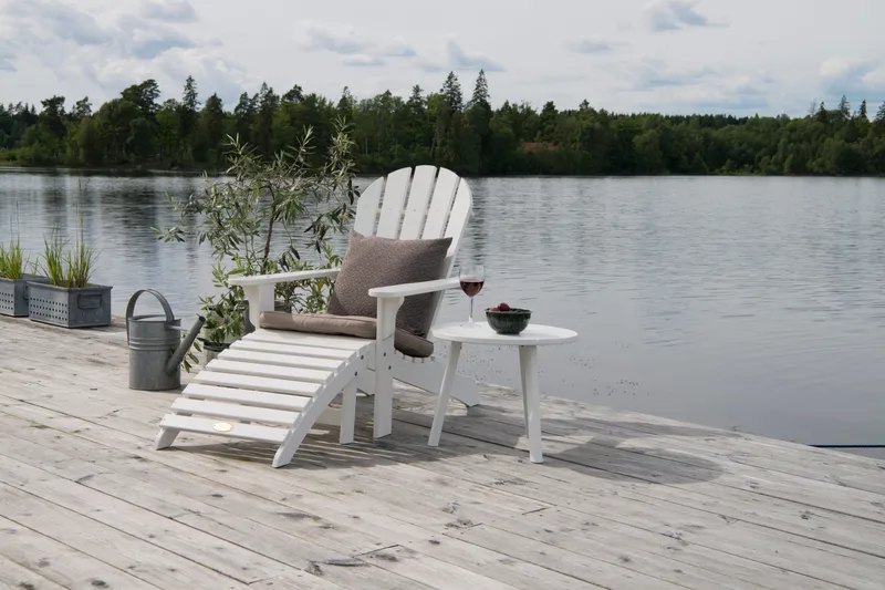 Hillerstorp Tennessee sidebord Ø50 cm - Hvit - Hagemøbler & utemiljø - Hagebord - Sidebord utendørs