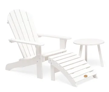 Hillerstorp Tennessee sidebord Ø50 cm - Hvit - Hagemøbler & utemiljø - Hagebord - Sidebord utendørs