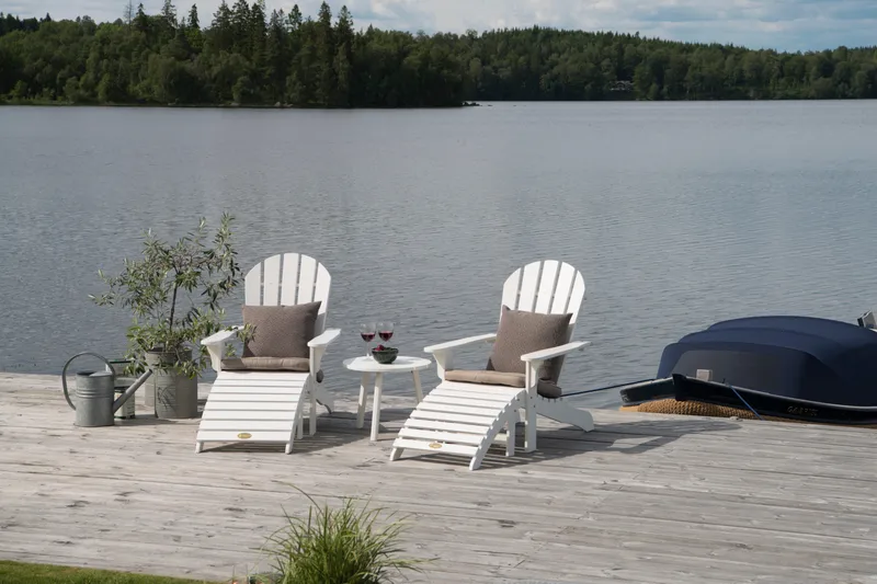 Hillerstorp Tennessee sidebord Ø50 cm - Hvit - Hagemøbler & utemiljø - Hagebord - Sidebord utendørs
