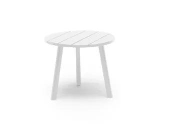 Hillerstorp Tennessee sidebord Ø50 cm - Hvit - Hagemøbler & utemiljø - Hagebord - Sidebord utendørs