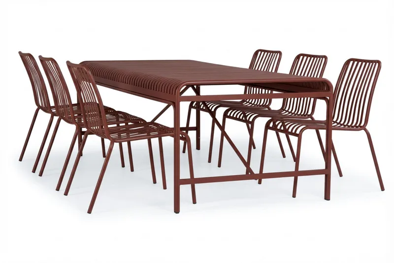 Jarva spisebord utendørs 200 cm - Rød - Hagemøbler & utemiljø - Hagebord - Spisebord ute