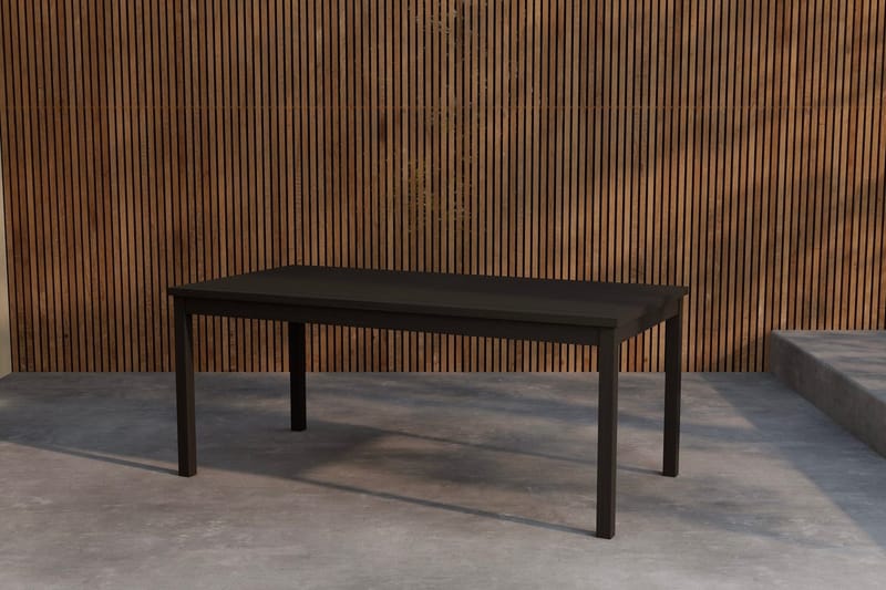 Kenya rektangulært spisebord 180 cm utendørs, Svart