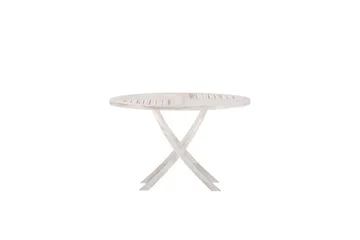 Kenya rundt spisebord 120 cm utendørs - Hvitkalket - Hagemøbler & utemiljø - Hagebord - Spisebord ute