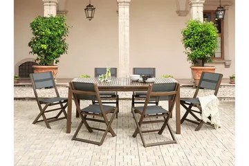 Kettelle Spisebord 100x180 cm - Mørkebrun - Hagemøbler & utemiljø - Hagebord - Spisebord ute