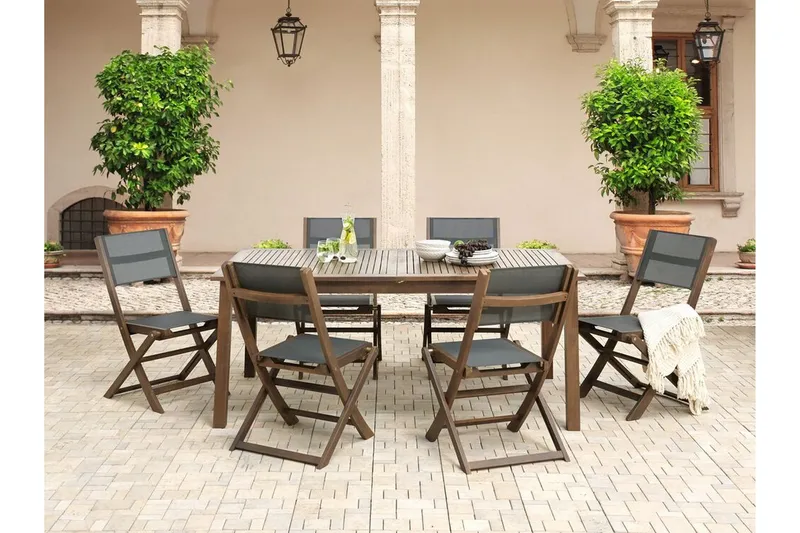 Kettelle Spisebord 100x180 cm - Mørkebrun - Hagemøbler & utemiljø - Hagebord - Spisebord ute