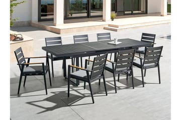 Koaldal Spisebord 90x180 cm - Svart - Hagemøbler & utemiljø - Hagebord - Spisebord ute