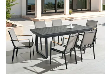 Koaldal Spisebord 90x180 cm - Svart - Hagemøbler & utemiljø - Hagebord - Spisebord ute