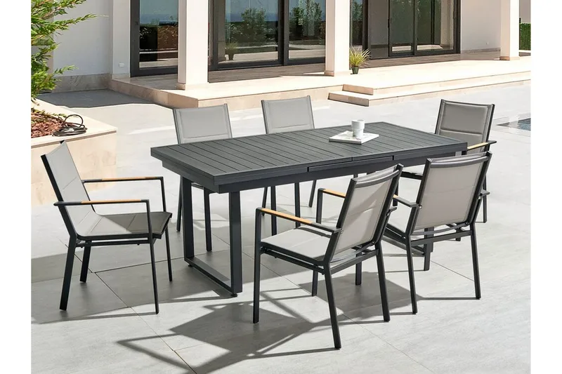 Koaldal Spisebord 90x180 cm - Svart - Hagemøbler & utemiljø - Hagebord - Spisebord ute