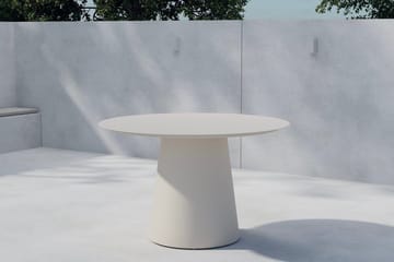 Lanzo rundt spisebord 120 cm utendørs - Beige - Hagemøbler & utemiljø - Hagebord - Spisebord ute