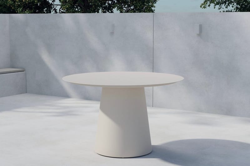 Lanzo rundt spisebord 120 cm utendørs, Beige