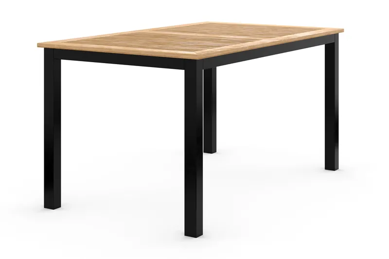 Las Vegas Uttrekkbart Spisebord 152-210x90 cm, Svart/Teak