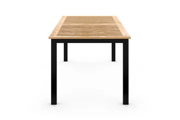 Las Vegas Uttrekkbart Spisebord 220/280x100 cm - Svart/Teak - Hagemøbler & utemiljø - Hagebord - Spisebord ute