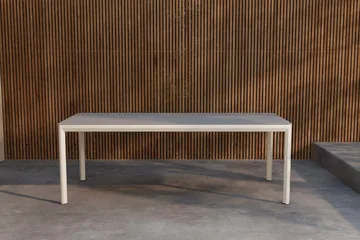 Lino rektangulært spisebord 220 cm utendørs - Beige - Hagemøbler & utemiljø - Hagebord - Spisebord ute