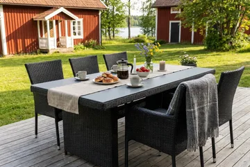 Marcus utendørs spisebord 160x90 cm - Svart - Hagemøbler & utemiljø - Hagebord - Spisebord ute