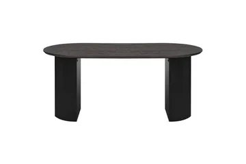 Matbord Beliani Savory Ljus trä Black - Hagemøbler & utemiljø - Hagebord - Spisebord ute