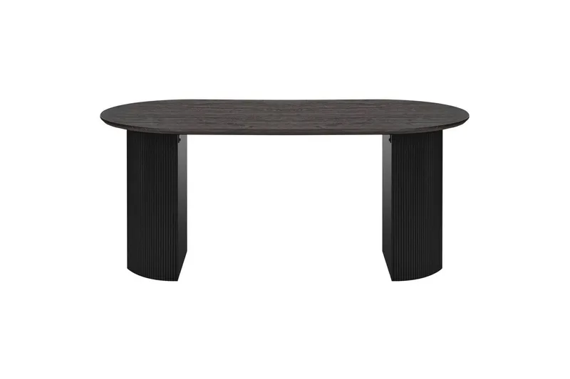 Matbord Beliani Savory Ljus trä Black - Hagemøbler & utemiljø - Hagebord - Spisebord ute