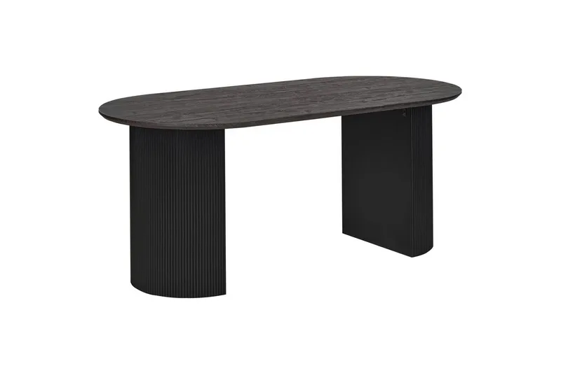Matbord Beliani Savory Ljus trä Black