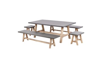 Matbord Grå, Brun - Hagemøbler & utemiljø - Hagebord - Piknikbord