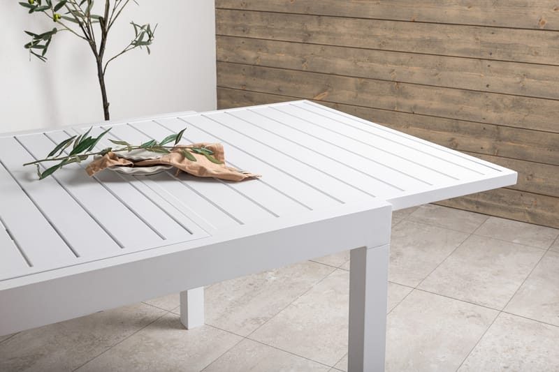 Matbord Marbella Förlängningsbart 160-240 cm Hvit - Venture Home - Spisebord ute