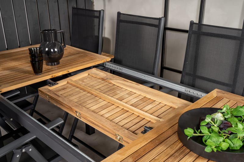 Matbord Panama Förlängningsbart 160-240 cm Brun/Svart - Venture Home - Spisebord ute