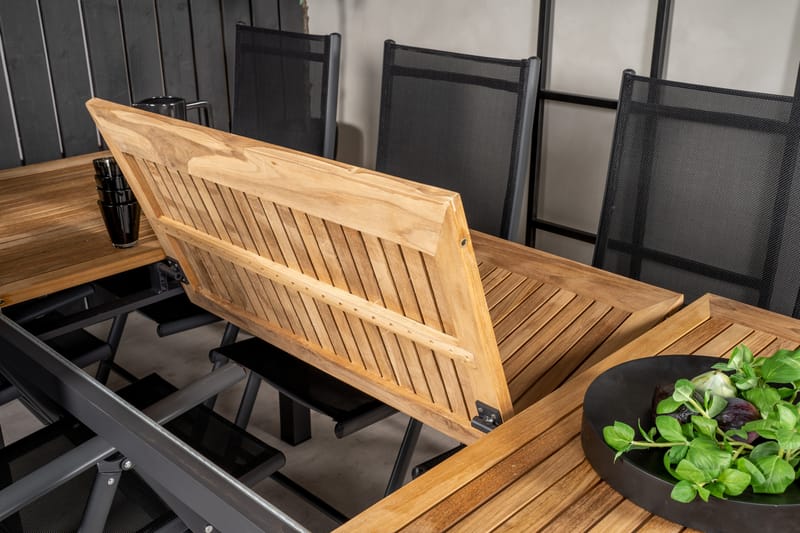 Matbord Panama Förlängningsbart 160-240 cm Brun/Svart - Venture Home - Spisebord ute