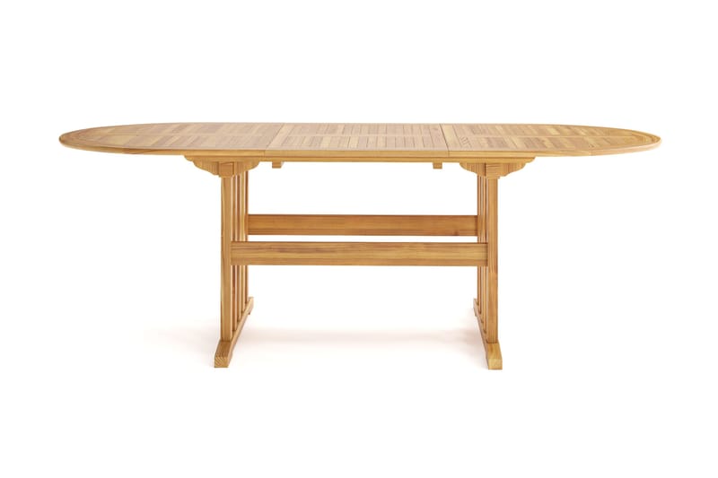 Menorca Ovalt Forlengbart Spisebord i tre Utendørs 90x150 cm - Teak / Natur - Hagemøbler & utemiljø - Hagebord - Spisebord ute