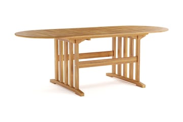Menorca Ovalt Forlengbart Spisebord i tre Utendørs 90x150 cm - Teak / Natur - Hagemøbler & utemiljø - Hagebord - Spisebord ute