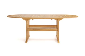 Menorca Ovalt Forlengbart Spisebord i tre Utendørs 90x150 cm - Tre/Natur - Hagemøbler & utemiljø - Hagebord - Spisebord ute
