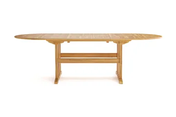 Menorca Stort Ovalt Forlengbart Spisebord i tre Utendørs 100x180 cm - Teak / Natur - Hagemøbler & utemiljø - Hagebord - Spisebord ute