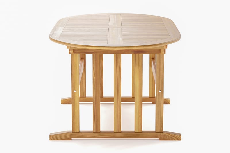 Menorca Stort Ovalt Forlengbart Spisebord i tre Utendørs 100x180 cm - Teak / Natur - Hagemøbler & utemiljø - Hagebord - Spisebord ute