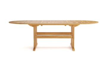 Menorca Stort Ovalt Forlengbart Spisebord i tre Utendørs 100x180 cm - Tre/Natur - Hagemøbler & utemiljø - Hagebord - Spisebord ute