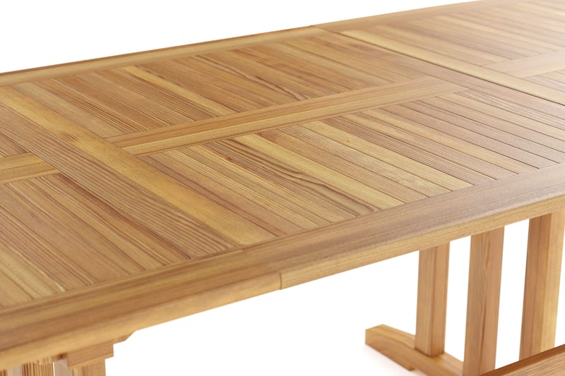 Menorca Stort Ovalt Forlengbart Spisebord i tre Utendørs 100x180 cm - Tre/Natur - Hagemøbler & utemiljø - Hagebord - Spisebord ute