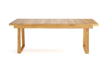Menorca Stort Rektangulært Spisebord i tre Utendørs 100x180 cm - Teak / Natur - Hagemøbler & utemiljø - Hagebord - Spisebord ute