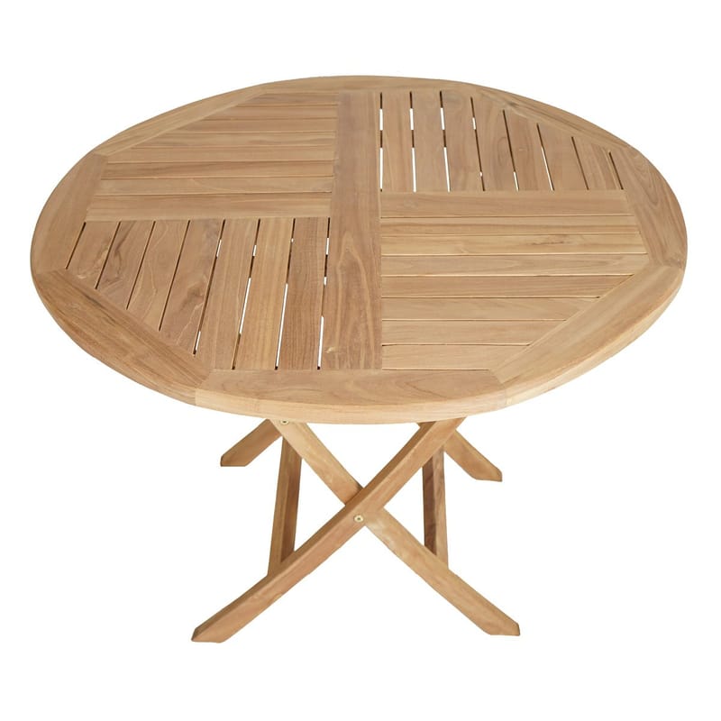 Milano Sammenleggbart bord Ø100 cm - Tre - Hagemøbler & utemiljø - Hagebord - Spisebord ute