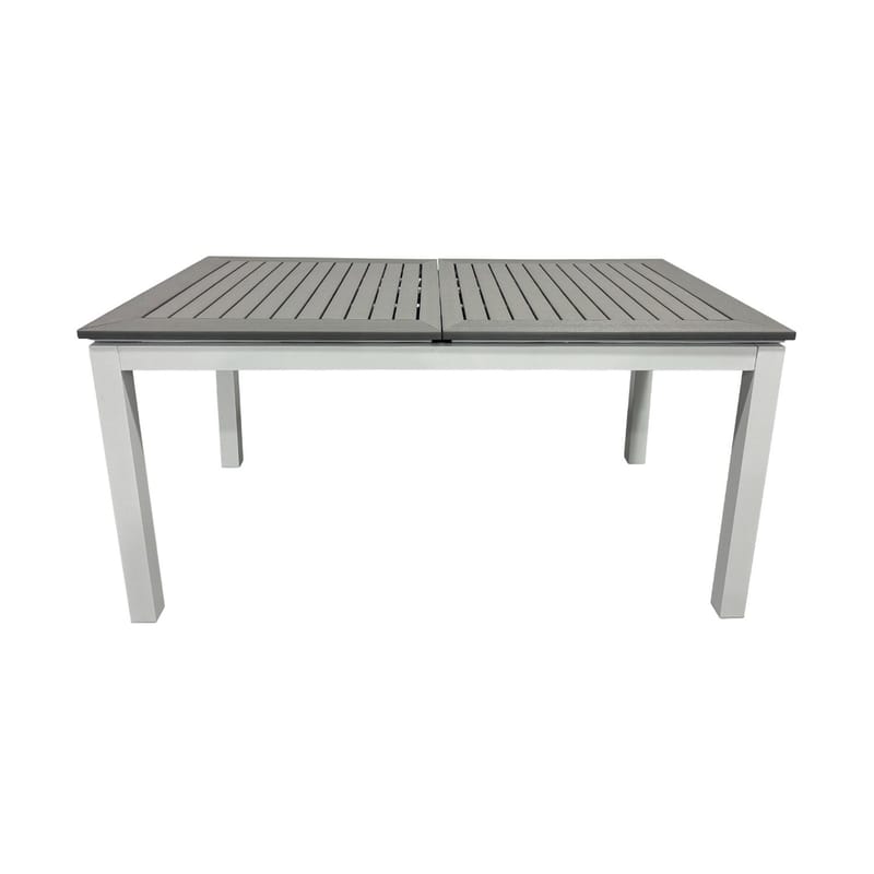 Monaco Uttrekkbart Bord Utendørs 150-250x90 cm, Hvit/Grå