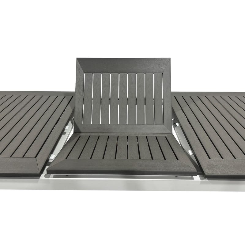 Monaco Uttrekkbart Bord Utendørs 150-250x90 cm - Hvit/Grå - Hagemøbler & utemiljø - Hagebord - Spisebord ute
