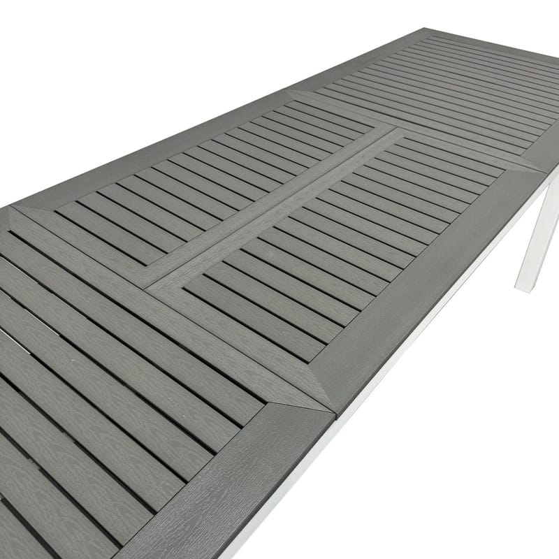 Monaco Uttrekkbart Bord Utendørs 210/310x90 cm - Hvit/Grå - Hagemøbler & utemiljø - Hagebord - Spisebord ute