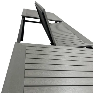 Monaco Uttrekkbart Bord Utendørs 210/310x90 cm - Svart/Grå - Hagemøbler & utemiljø - Hagebord - Spisebord ute