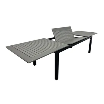 Monaco Uttrekkbart Bord Utendørs 210/310x90 cm - Svart/Grå - Hagemøbler & utemiljø - Hagebord - Spisebord ute