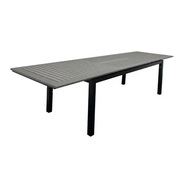 Monaco Uttrekkbart Bord Utendørs 210/310x90 cm - Svart/Grå - Hagemøbler & utemiljø - Hagebord - Spisebord ute