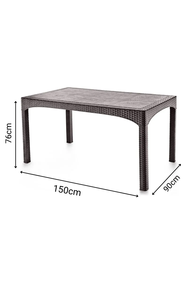 Omber Spisebord utendørs 150 cm - Mørk brun - Hagemøbler & utemiljø - Hagebord - Spisebord ute
