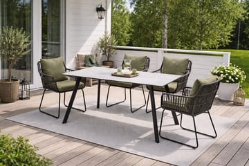 OPAL Bord Rektangulært 160 cm - Grå - Hagemøbler & utemiljø - Hagebord - Spisebord ute